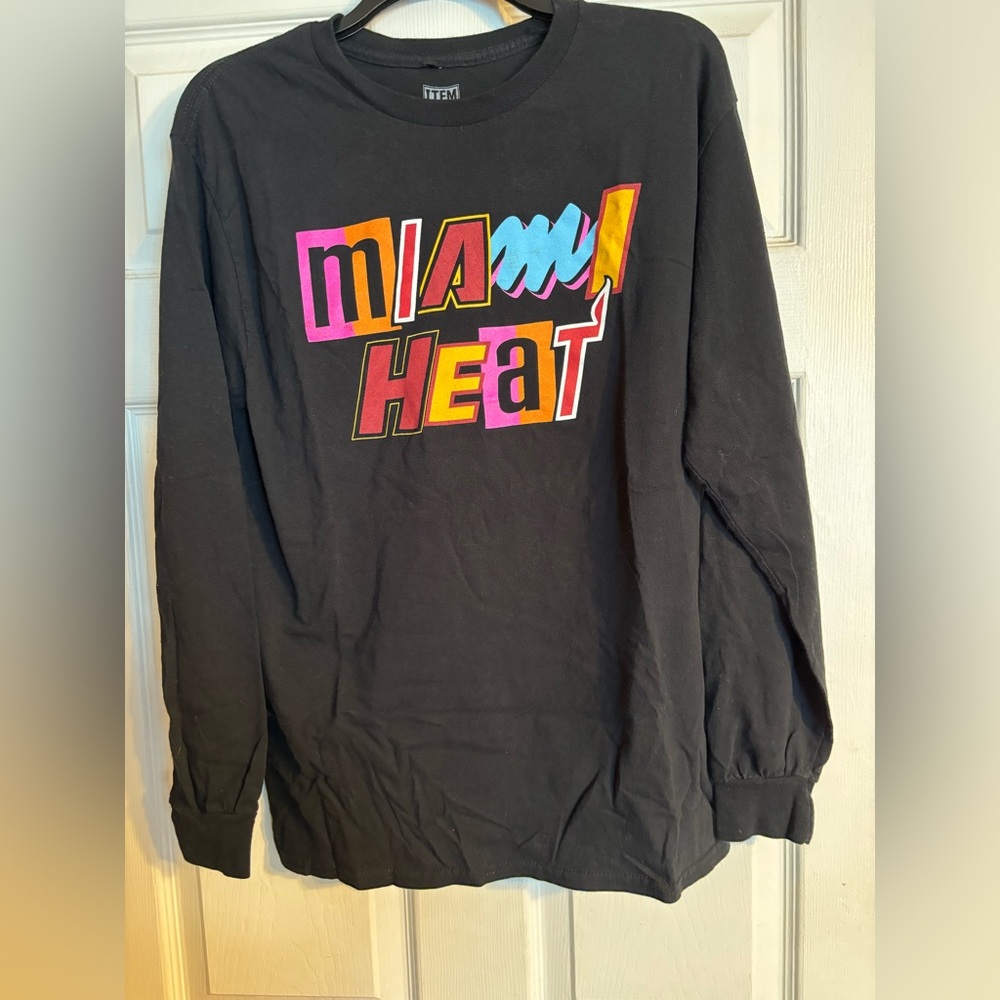 Miami Heat Black Long Sleeve Shirt